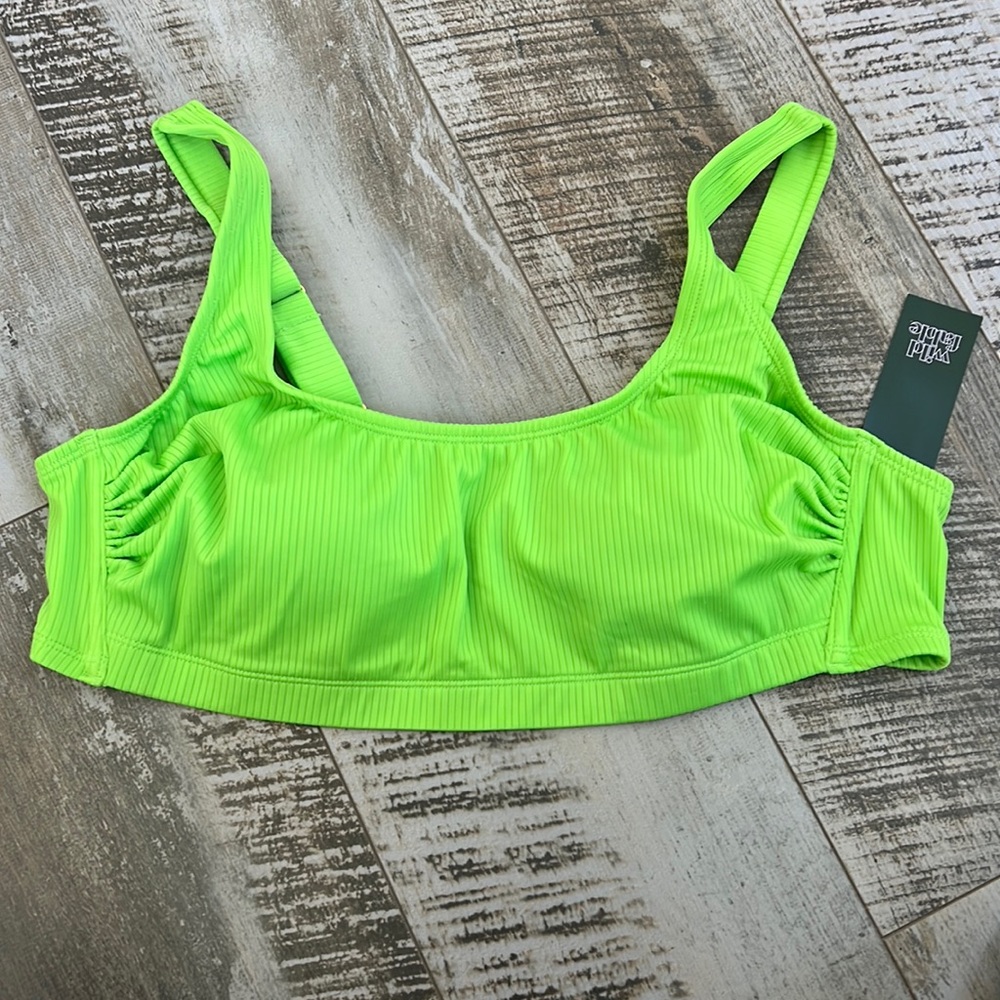 Wild fable lime green swim top
